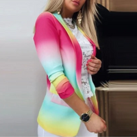 Damenblazer mit Umschlagkragen und Print - Bella