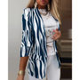 Damenblazer mit Umschlagkragen und Print - Bella
