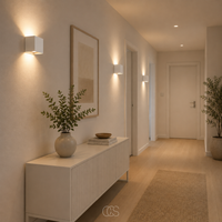 Luxe Cordless Wall Lamp | Square Sensor Light | Aluminum 10x10 cm 4