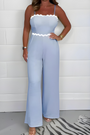 Off-Shoulder Sommer-Jumpsuit im Colorblock-Stil - Livia