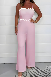 Off-Shoulder Sommer-Jumpsuit im Colorblock-Stil - Livia