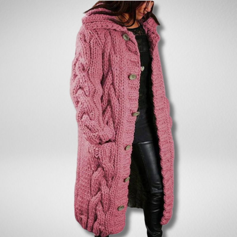 Bequeme dick gestrickte Weste - Emma