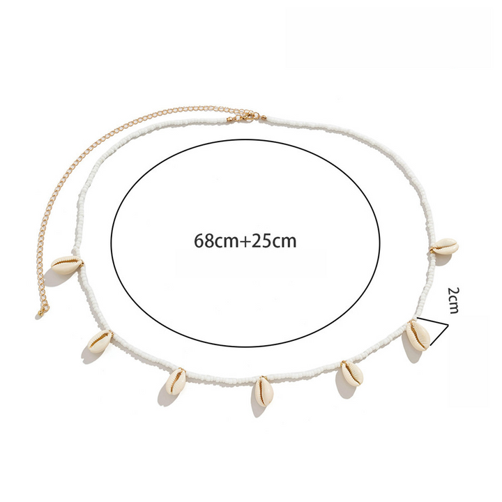 Bauchnschmuck mit Muscheln | Vervollständige dein Beachoutfit mit dieser Kette