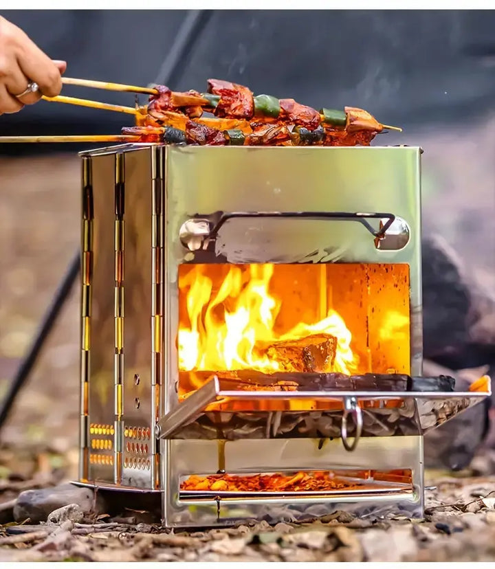 Foldable Stainless Steel Wood Stove - TrailFlame