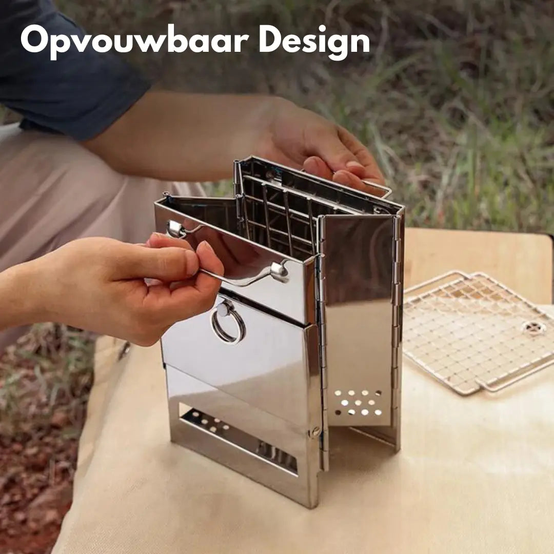 Foldable Stainless Steel Wood Stove - TrailFlame