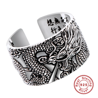 Silver Dragon Sutra Ring | Stylish & Unique Ring