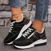 Orthopedic Women's Sneakers | Wedge Sole with Zipper & Lace-Up 5