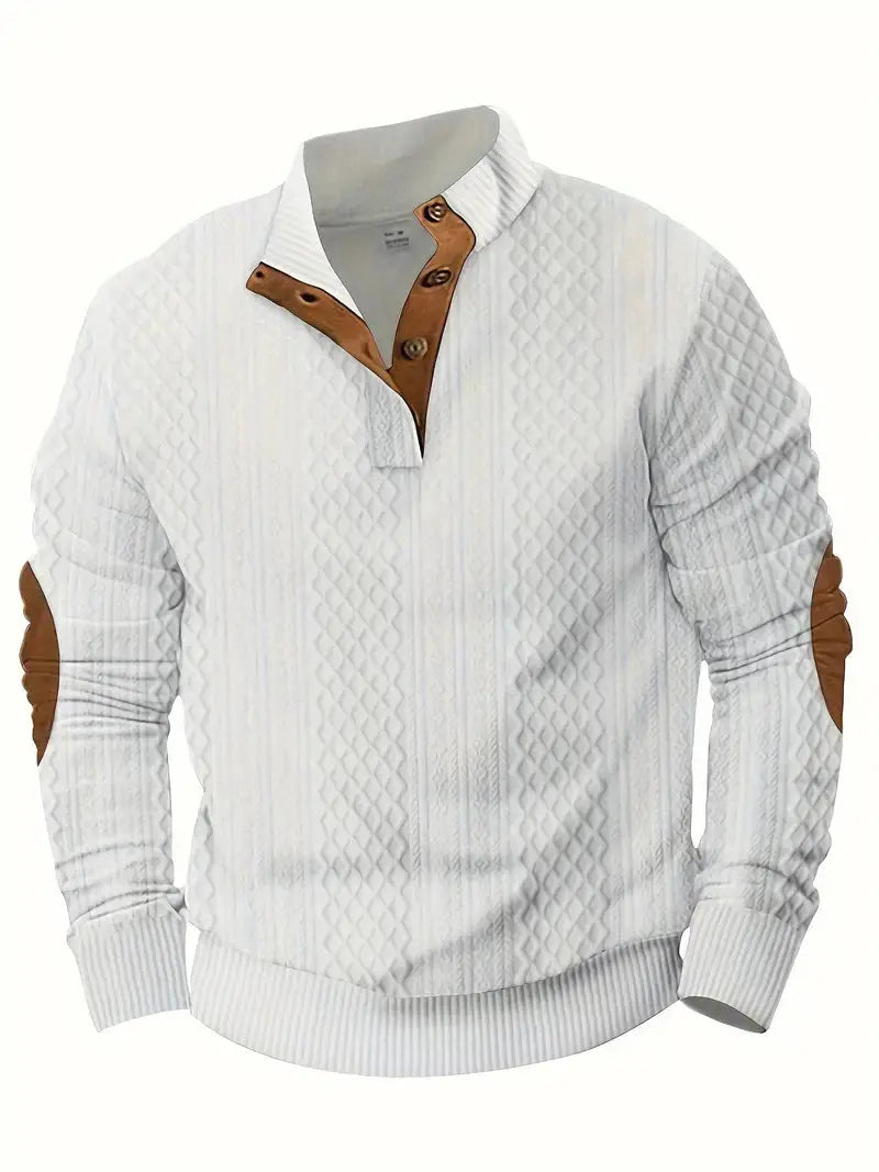 Herren Gestrickter Outdoor Pullover mit Aufnähern - Logan