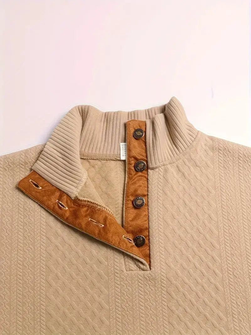 Herren Gestrickter Outdoor Pullover mit Aufnähern - Logan