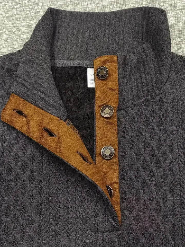 Herren Gestrickter Outdoor Pullover mit Aufnähern - Logan