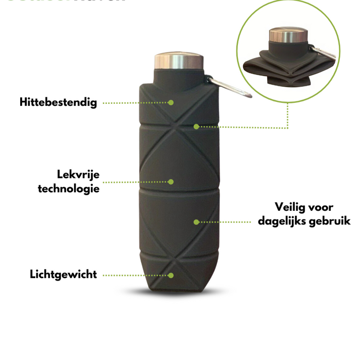 Foldable Water Bottle 750 ML - AquaFold