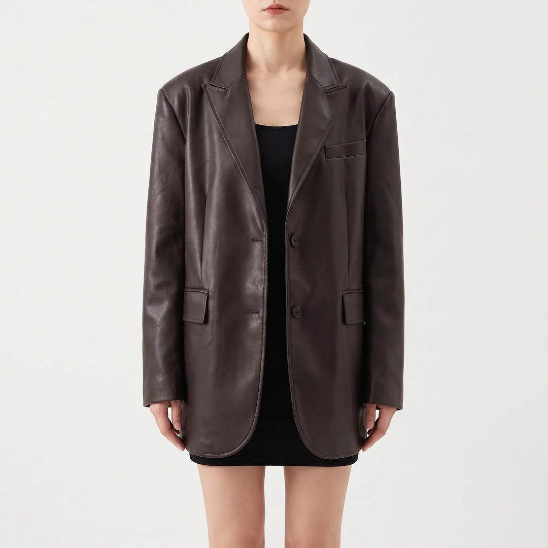 Oversized Blazer Met Enkele Rij Knopen -  Christy
