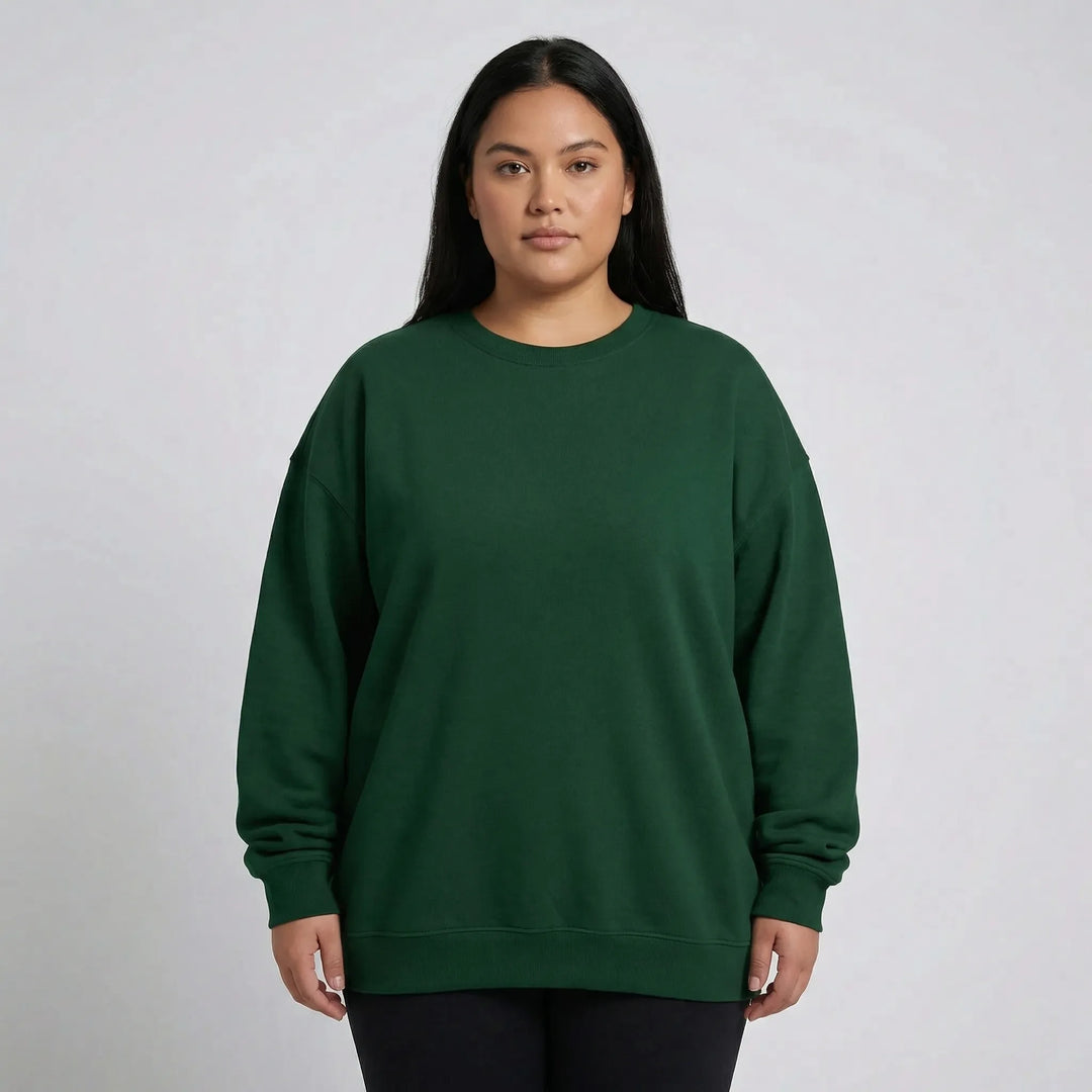 Oversized Crew Neck Pullover Sweatshirt - Christy