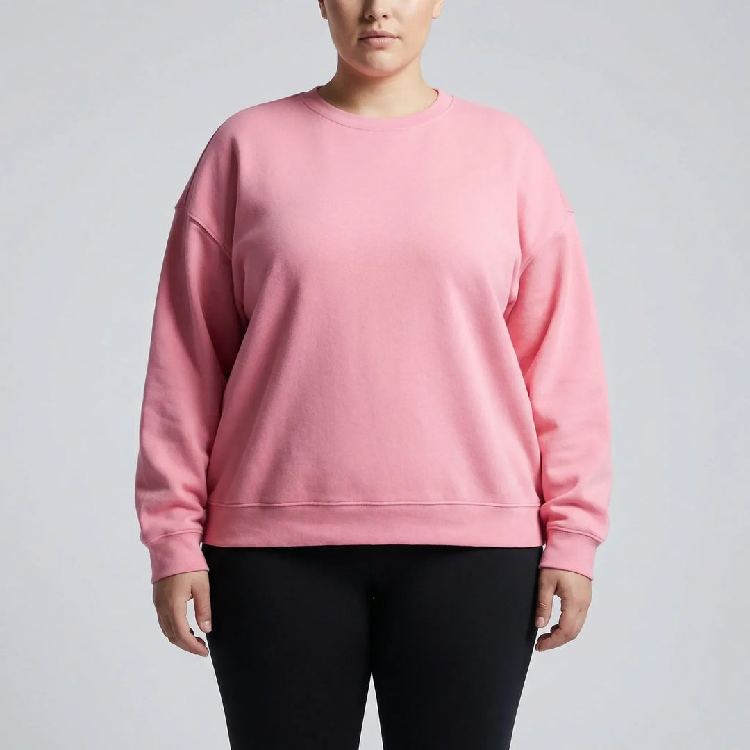 Oversized Crew Neck Pullover Sweatshirt - Christy