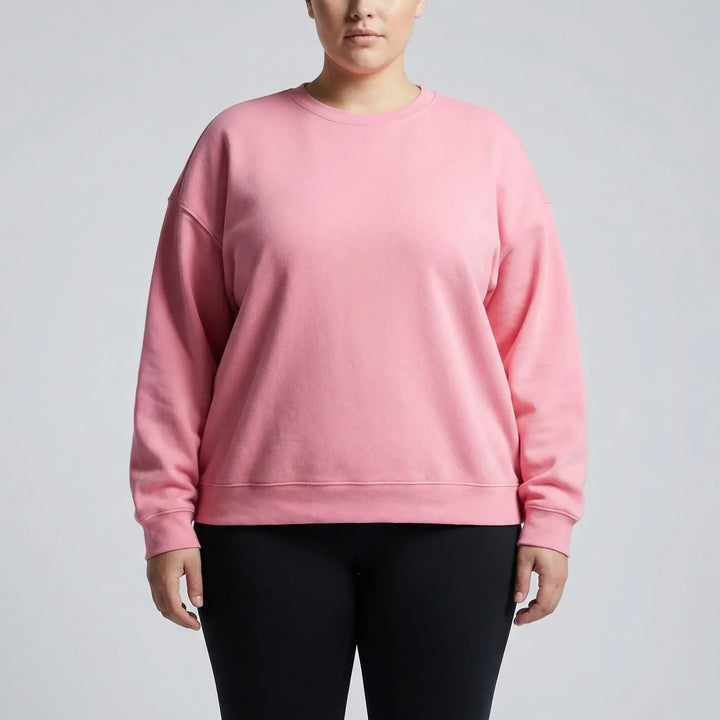 Oversized Crew Neck Pullover Sweatshirt - Christy