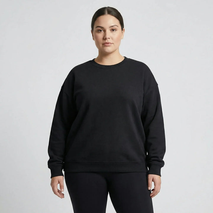 Oversized Crew Neck Pullover Sweatshirt - Christy