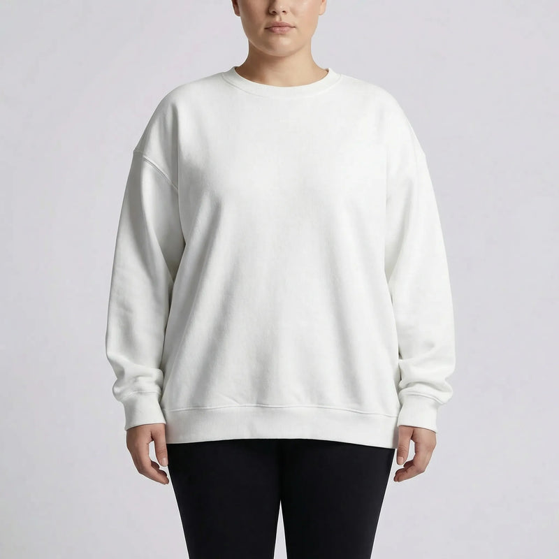 Oversized Crew Neck Pullover Sweatshirt - Christy