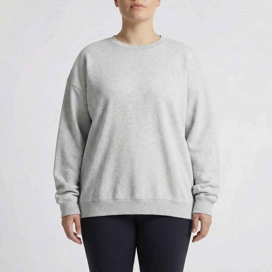 Oversized Crew Neck Pullover Sweatshirt - Christy