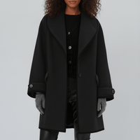 Oversized Mantel Mit Weitem Revers - Lillian