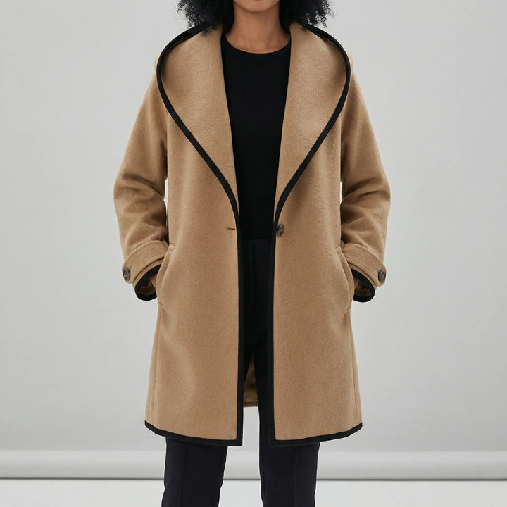 Oversized Mantel Mit Weitem Revers - Lillian