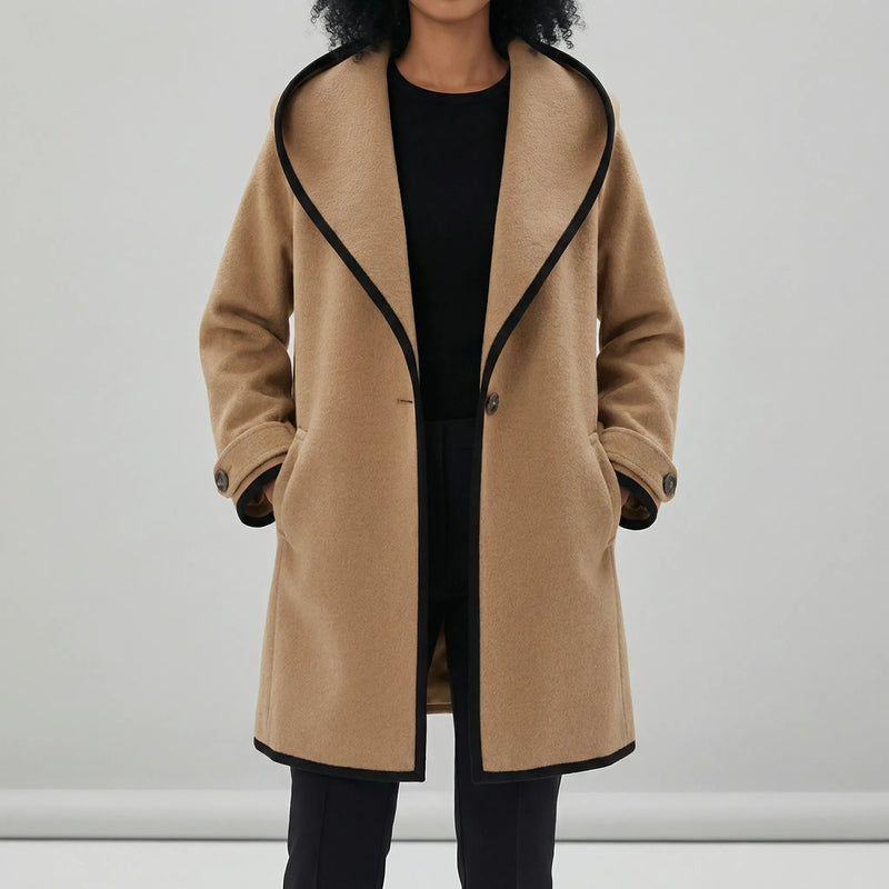 Oversized Mantel Mit Weitem Revers - Lillian