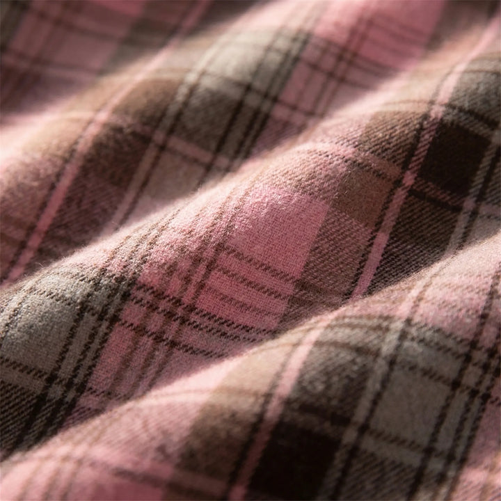 Oversized Plaid Long Sleeve Shirt - Raymond
