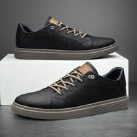 Bequeme Oxford Leder Herren Sneaker - Ethan