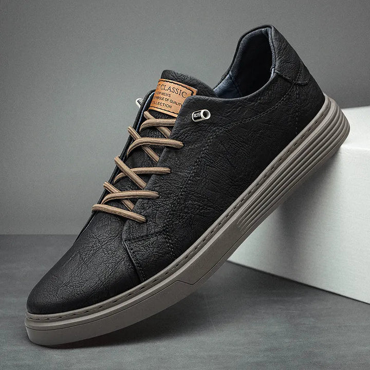 Bequeme Oxford Leder Herren Sneaker - Ethan