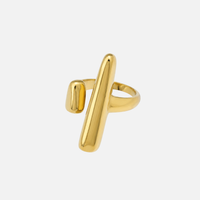 Axis Adjustable Sculptural Gold Ring 1
