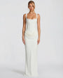 Corset Maxi Dress with Draped Skirt and Lace-Up Back 5