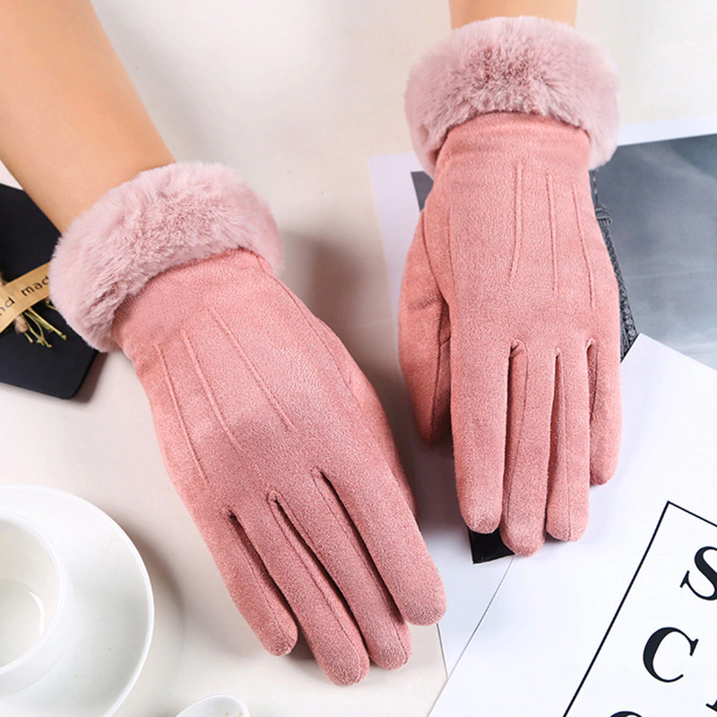 Caitlyn Samt Lederhandschuhe | Praktisch & Stilvoll