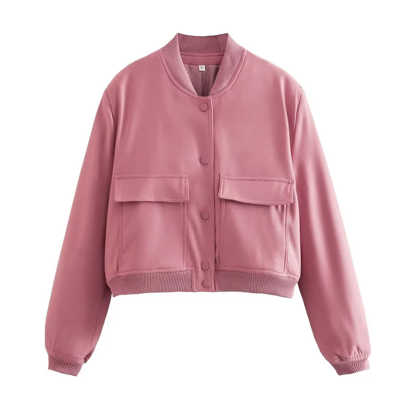 Crystal Cropped Varsity Jacke | Stilvoll & lässig