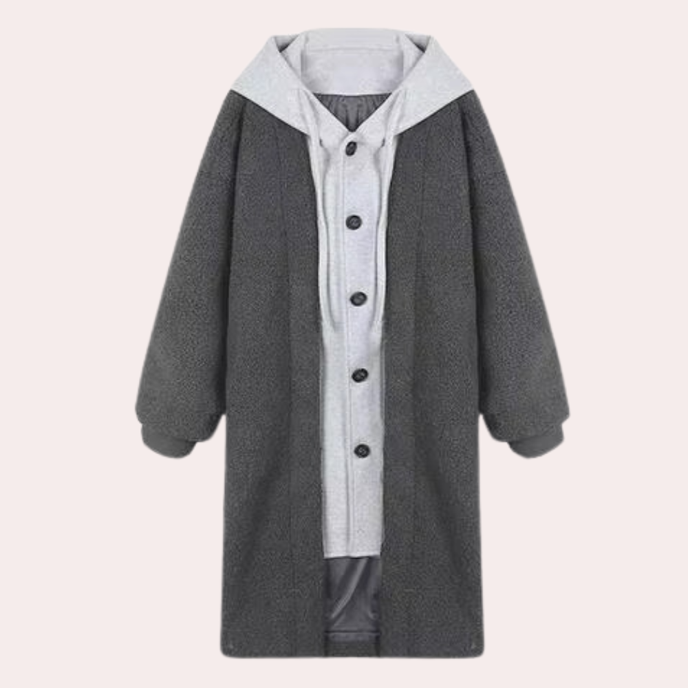 Casual Lange Damesjas met Capuchon - Isla