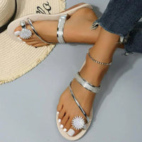 Trendige Damensandalen mit einzigartigem Schneeflocken-Detail – Arluna