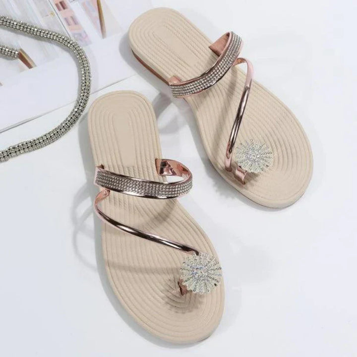 Trendige Damensandalen mit einzigartigem Schneeflocken-Detail – Arluna