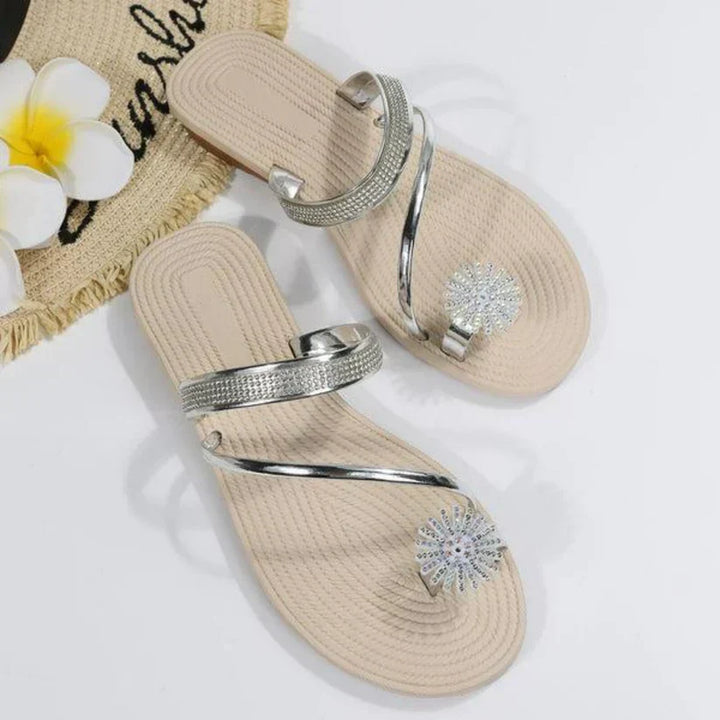 Trendige Damensandalen mit einzigartigem Schneeflocken-Detail – Arluna