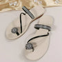 Trendige Damensandalen mit einzigartigem Schneeflocken-Detail – Arluna