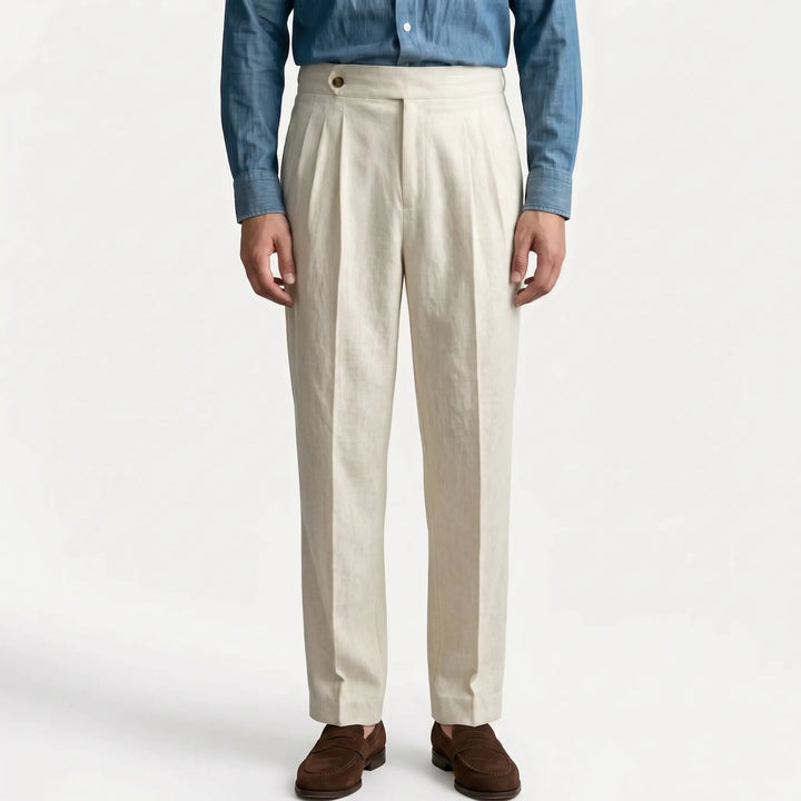 Pantalon Met Hoge Taille En Plooien -  Francis