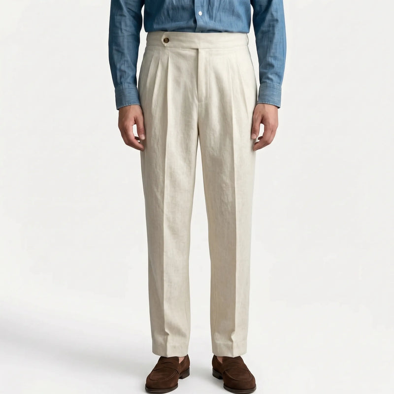 Pantalon Met Hoge Taille En Plooien -  Francis