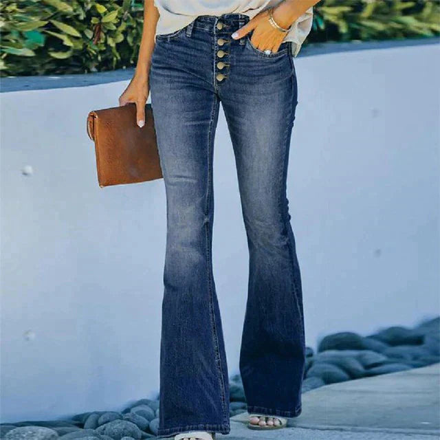 Trendige Jeanshose mit hoher Taille - Mila