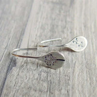 Silver Dandelion Earrings - Amira