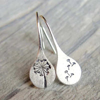Silver Dandelion Earrings - Amira