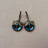 Stylish Crystal Antique Gold Earrings - Amarae