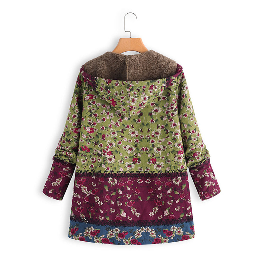 Langer Damen-Teddy-Mantel mit Kapuze - Seraphina