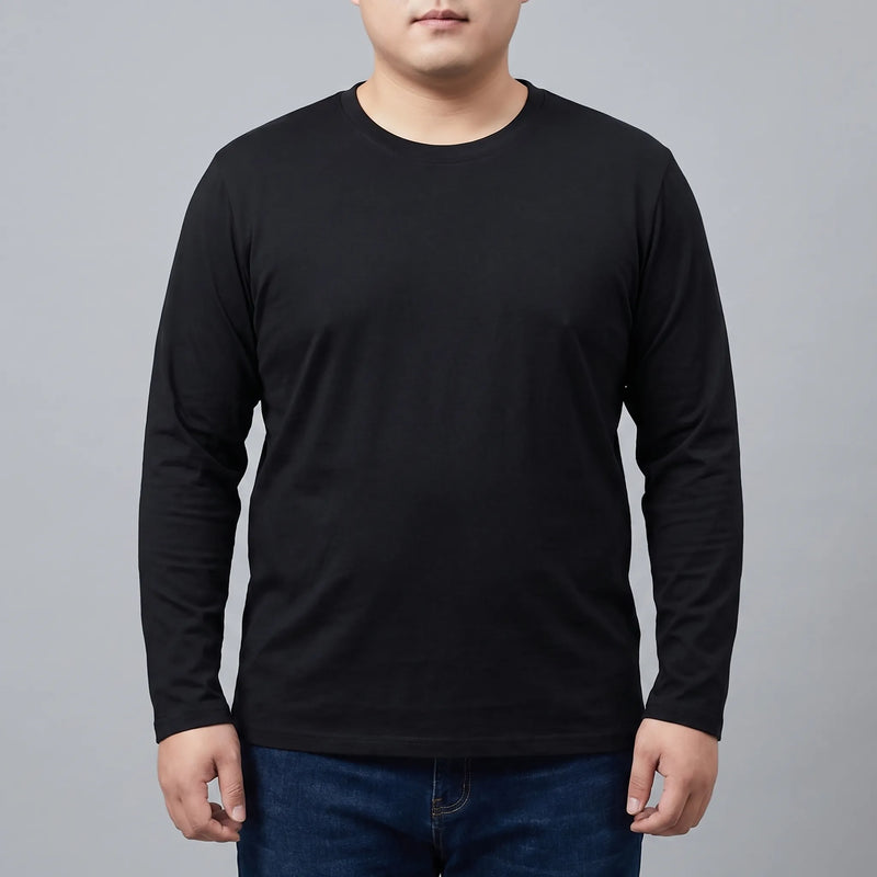 Plain Long Sleeve Crew Neck Tee - Josh