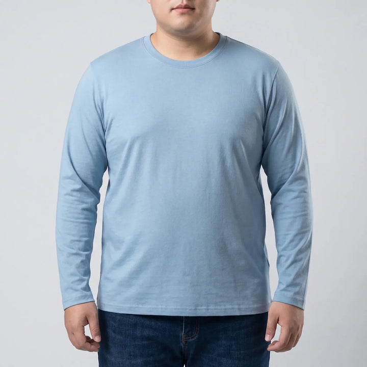 Plain Long Sleeve Crew Neck Tee - Josh