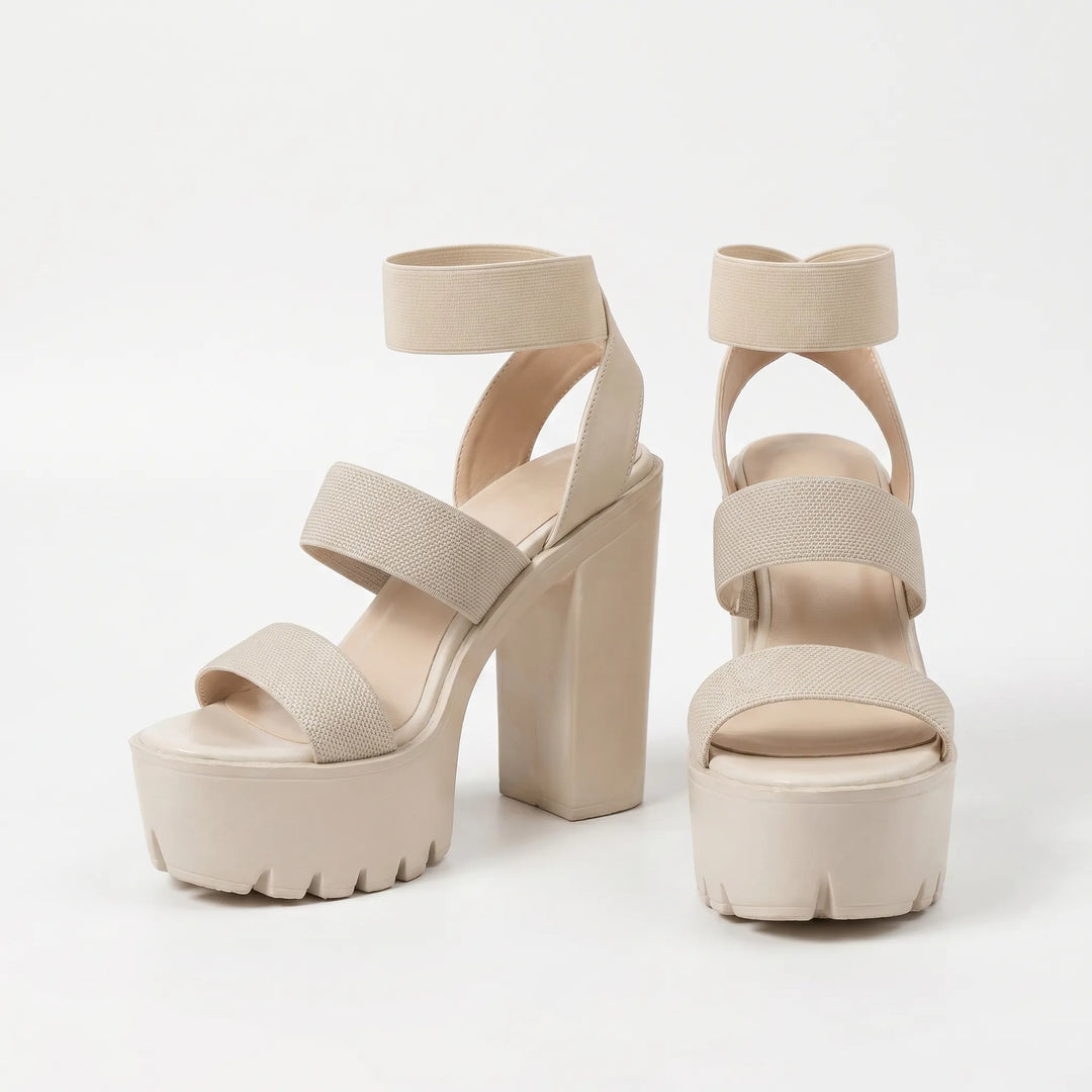 Platform Sandalen Met Blokhak - Tabitha