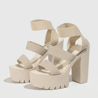 Platform Sandalen Met Blokhak - Tabitha