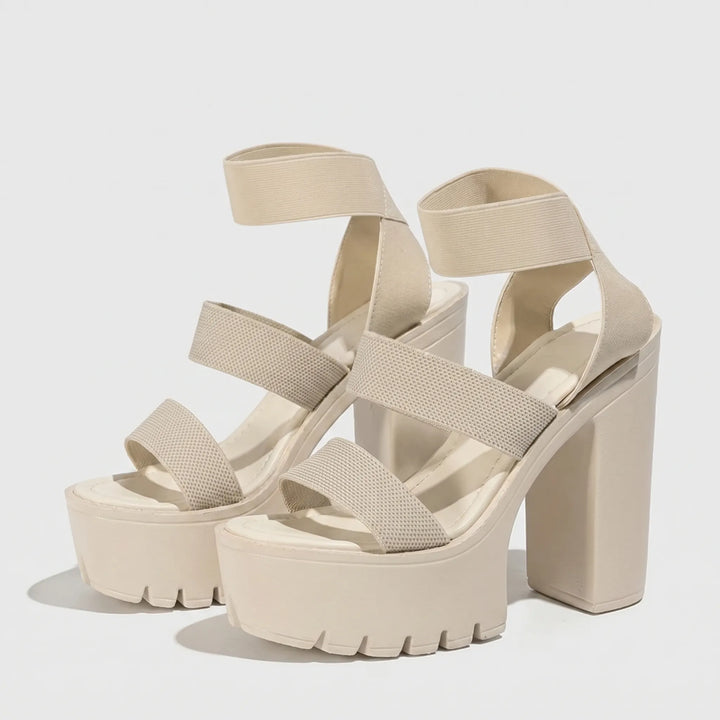 Platform Sandalen Met Blokhak - Tabitha