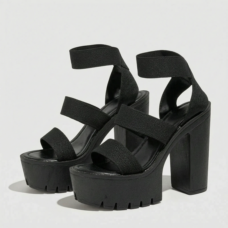 Platform Sandalen Met Blokhak - Tabitha